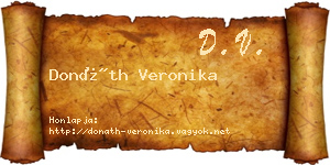 Donáth Veronika névjegykártya