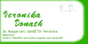 veronika donath business card